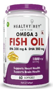 HealthyHey Omega 3 Fish Oil for Men and Women, Mercury Free, Double Strength
