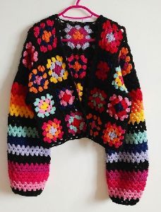Crochet women winter jacket