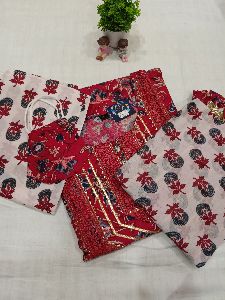 Ladies Cotton Kurti and Pant Set