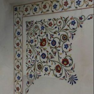 Marble Inlay Square Flooring Panel