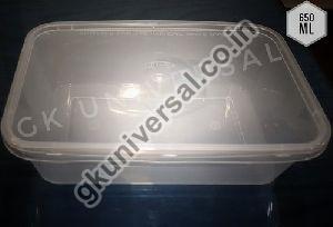 650 ML Disposable Food Container, Color : Transparent