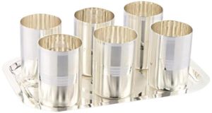 1053 Silver Plated Tray Glass Set
