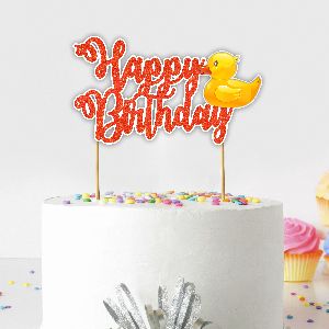 Duck Happy Birthday Cake Topper