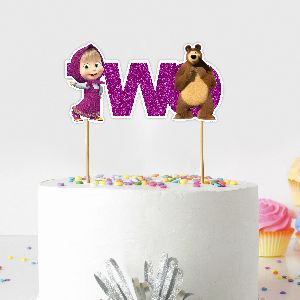 Masha and the Bear Two Cake Topper