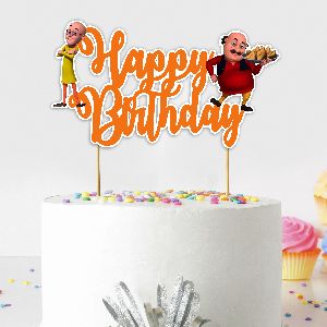 Motu Patlu  Happy Birthday Cake Topper
