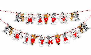 Tom and Jerry Happy Birthday Banner