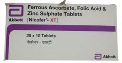 Ferrous Ascorbate, Folic Acid & Zinc Sulphate Tablets