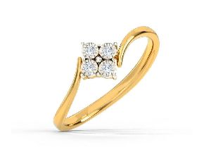 Party Wear Ladies Real Diamond Ring