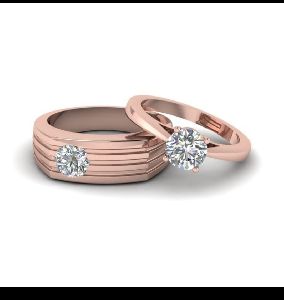 Round Couple Diamond Band Ring