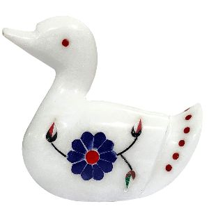 Marble Duck Statue