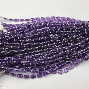 Attractive Amethyst Cushion Shape 6mm AAA Faceted Beads
