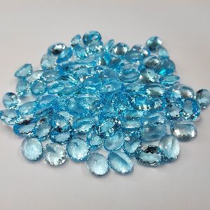 Natural AAA+ Blue Topaz Faceted Loose Gemstones