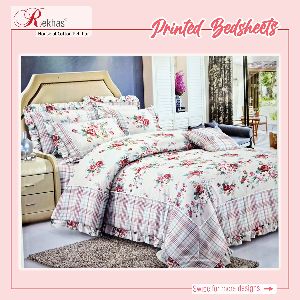 Rekhas Premium 100% Cotton Bedsheet Multi color