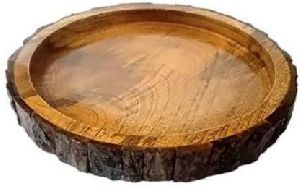 Wooden Tray for Serving & Storage | Mango Wooden Round Trays for Decoration, Kitchen & Dinning Table
