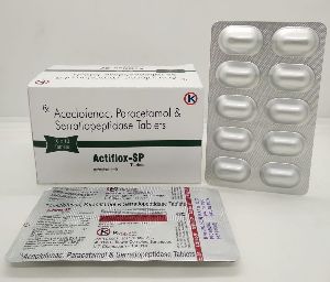 Aceclofenac, Paracetamol, Serratiopeptidase tablets