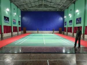 synthetic indoor badminton court flooring