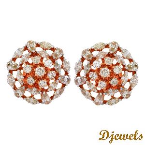 Diamond Earrings studded with Real Diamonds with 50% Off on Diamond Jewellery Making Charges