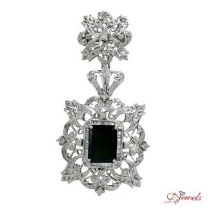 Pendant Studded with natural Diamond 100% Hallmarked for Women's