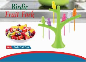 Plastic Bird Fruit Fork