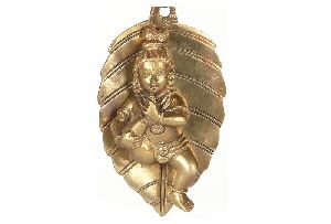 Leaf Krishna Idol