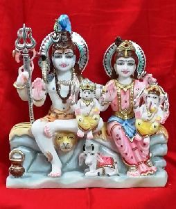 Marble Shiv Parivar Statue