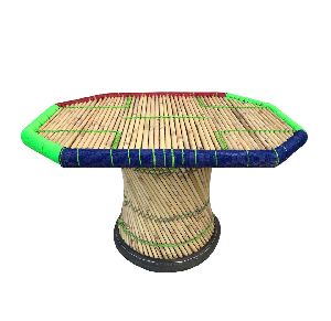 Bamboo Handcrafted Table /Mudha Table for Outdoor/Indoor &amp;ndash; Large Size