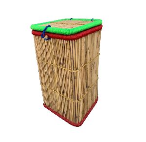Bamboo Laundry Stool/Storage Basket (Large Size)