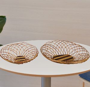 Cane Decorative Hamper Basket/ Fruit Basket For Home, Hotel and Restaurant Decor/Gift Item