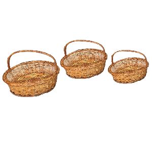 Round Cane Storage Basket/Fruit Basket For Home, Hotel and Restaurant Decor/Gift Item