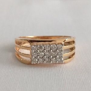 Mens Gold Diamond Ring