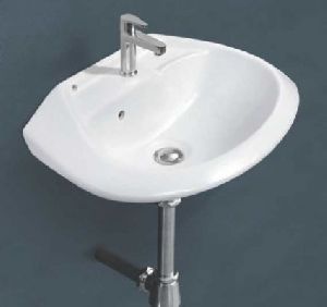 Ceramic Round Wall Mounted Wash Basin