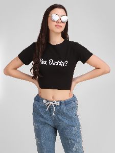 B Yes Daddy Crop T-Shirts