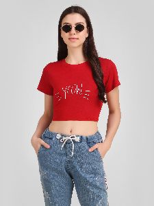 R Meow Crop T-Shirts
