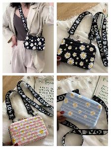 Suitcase Pattern Side Bags