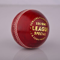 League Special Red Leather Cricket Ball