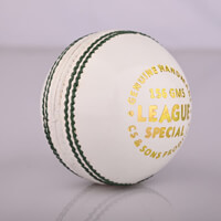 League Special White Leather Cricket Ball