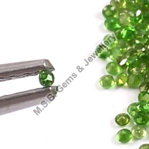 Chrome Diopside Faceted Natural Chrome Diopside  Round Shape Gemstones
