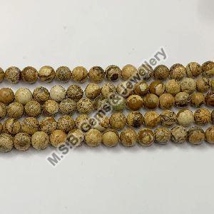 Natural Jasper Beads Round Shape 16 Inch Strand Smooth Polish Stone Beads