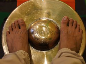 Shri Arogyam Kansya Thali Foot Massage Padabhyanga Machine (16 Inch Commercial With Remote)