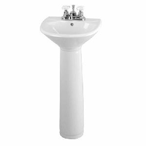 Polished Plain Ceramic Pedestal Wash Basin, Sink Style : Bowl