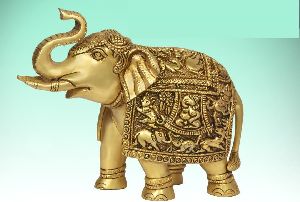 7 Inch Brass Elephant Statue