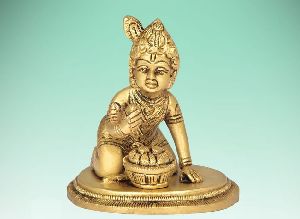 Brass Laddu Gopal Statue