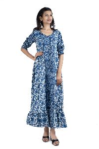 Ladies Cotton Maxi Dress