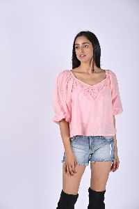 Womens Charlotte Embroidery Top