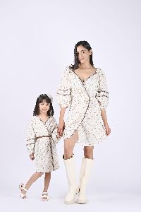 Mother and Daughter Aiyana Slim Fit Wrap Dress