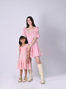 Mother and Daughter Charlotte Embroidery Mini Dress