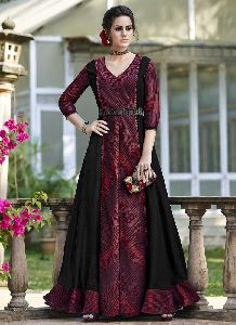 Tussar Silk Designer Gown