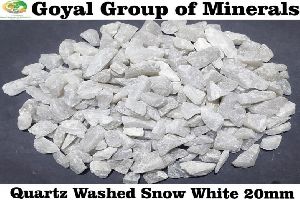 20mm Snow White Washed Quartz Grits