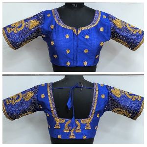 Fabzone Work Silk Readymade Blouses, Technics : Attractive Pattern, Embroidered, Washed