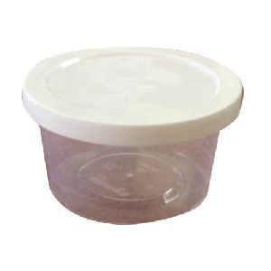 100 ml White Plastic Round Container